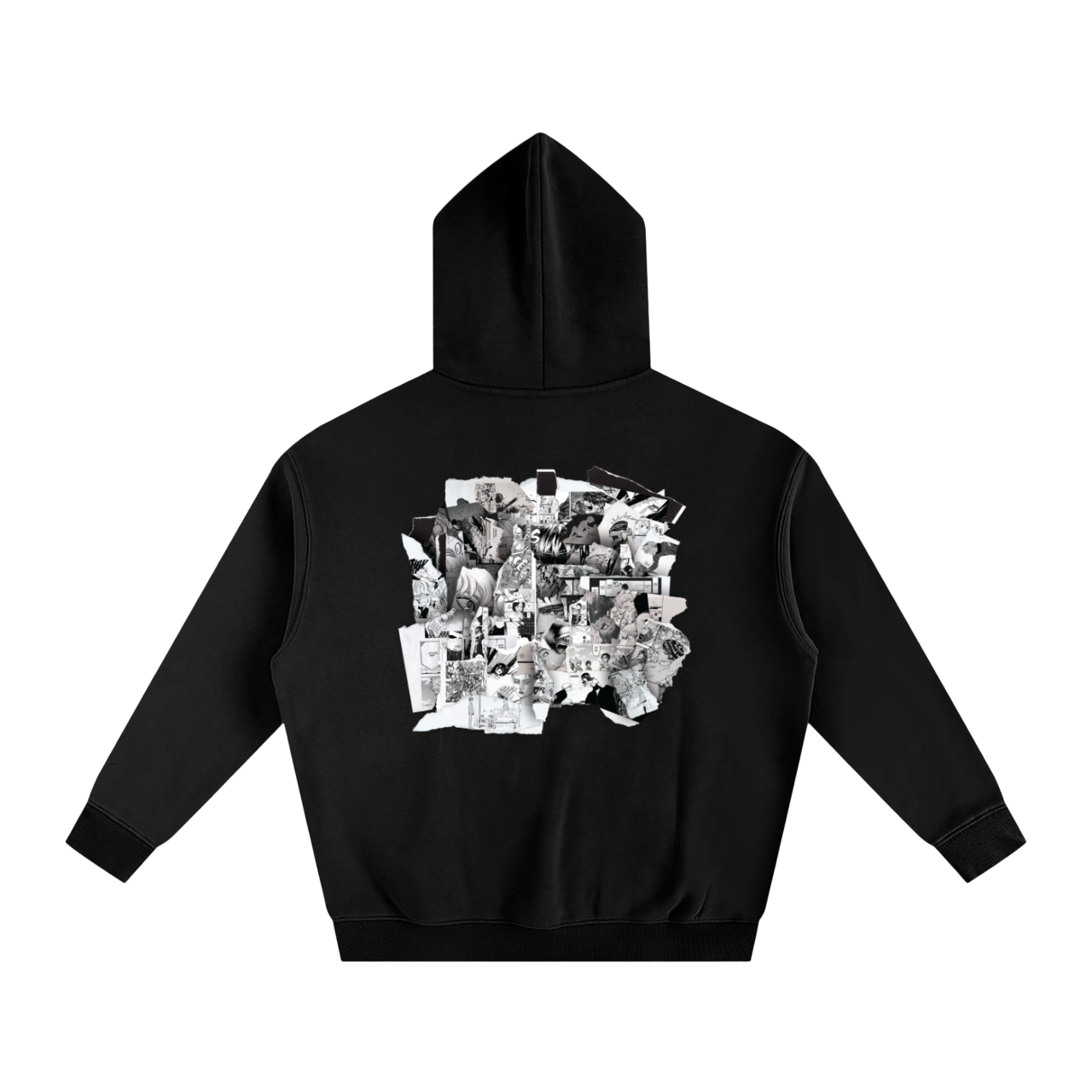 "GENESIS4EVER" MANGA FONT OVERSIZED HOODIE (BLACK)