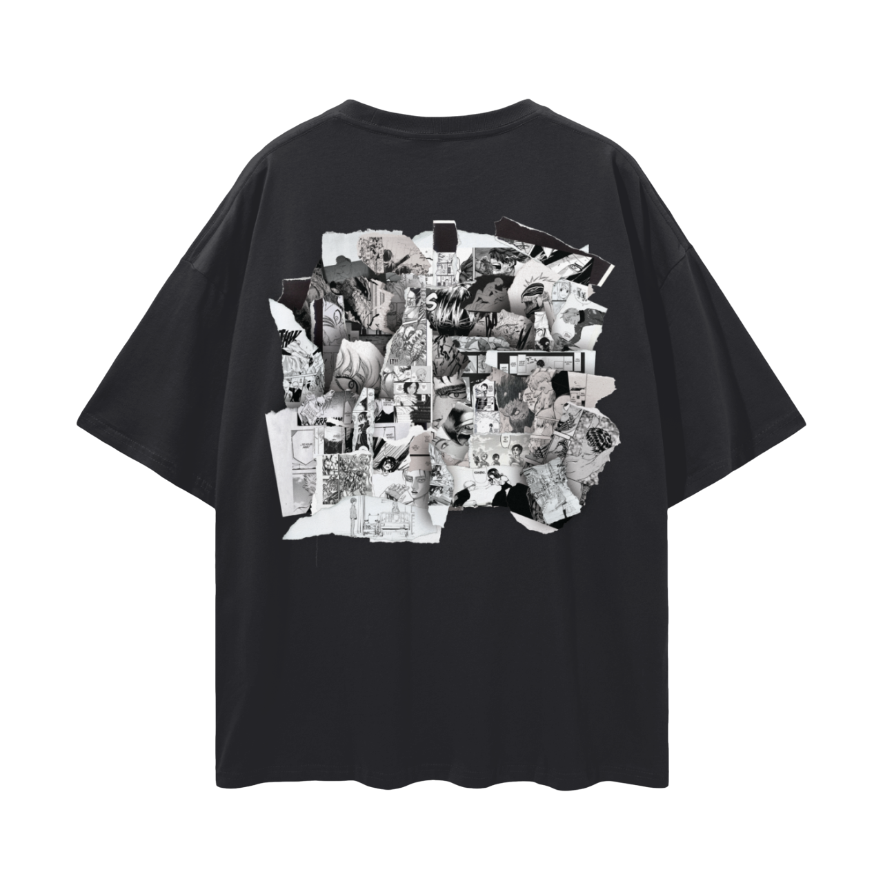 "GENESIS4EVER" MANGA FONT OVERSIZED T-SHIRT (BLACK)