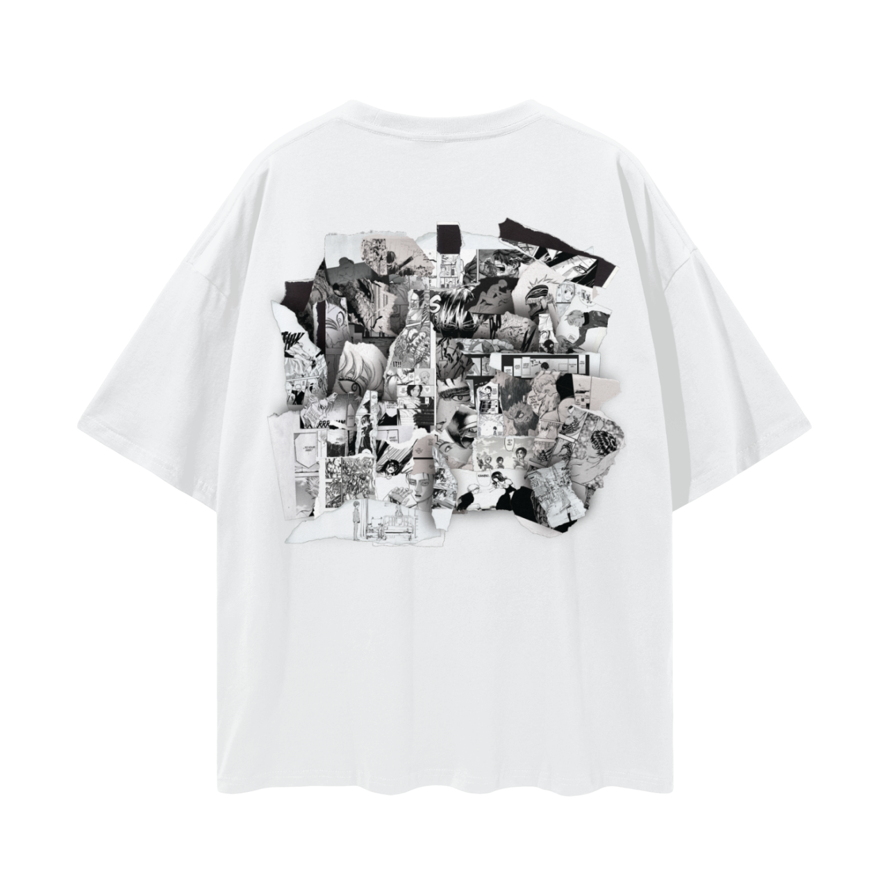 "GENESIS4EVER" MANGA FONT OVERSIZED T-SHIRT (WHITE)