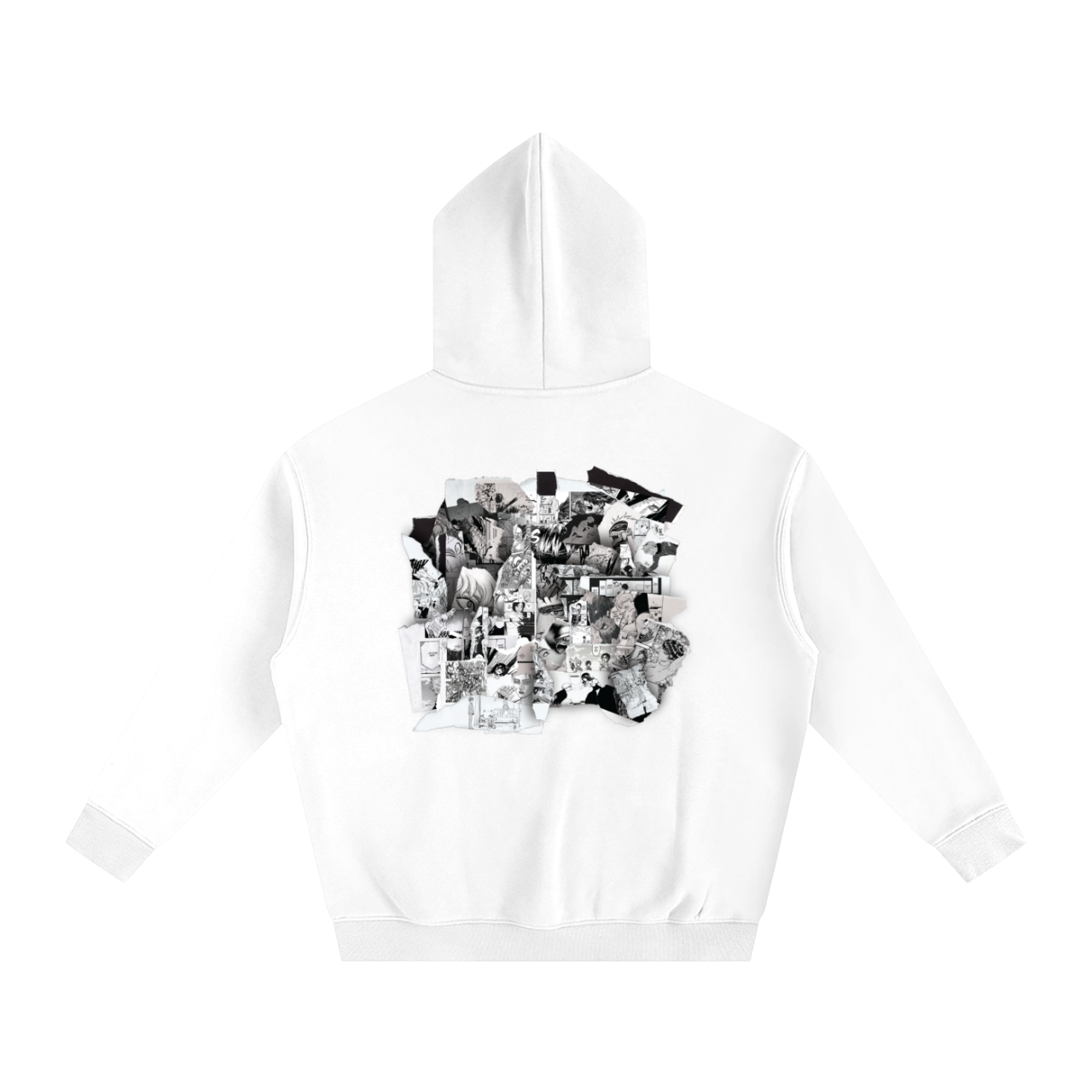 "GENESIS4EVER" MANGA FONT OVERSIZED HOODIE (WHITE)