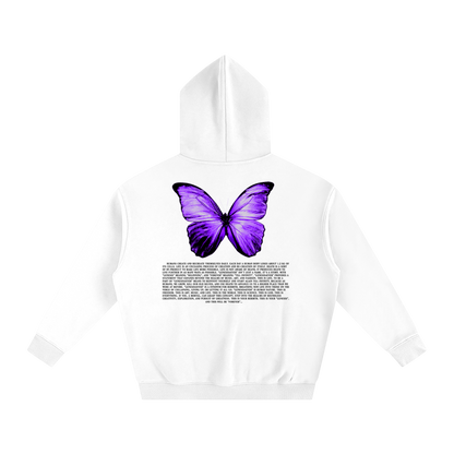"GENESIS4EVER" BUTTERFLY KANJI OVERSIZED HOODIE (WHITE)