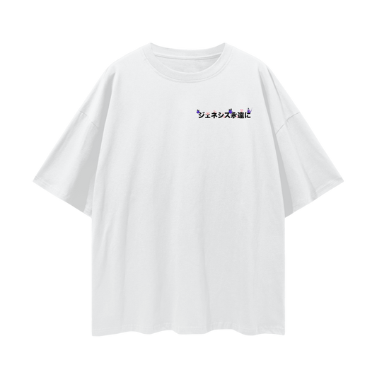 "GENESIS4EVER" BUTTERFLY KANJI OVERSIZED T-SHIRT (WHITE)