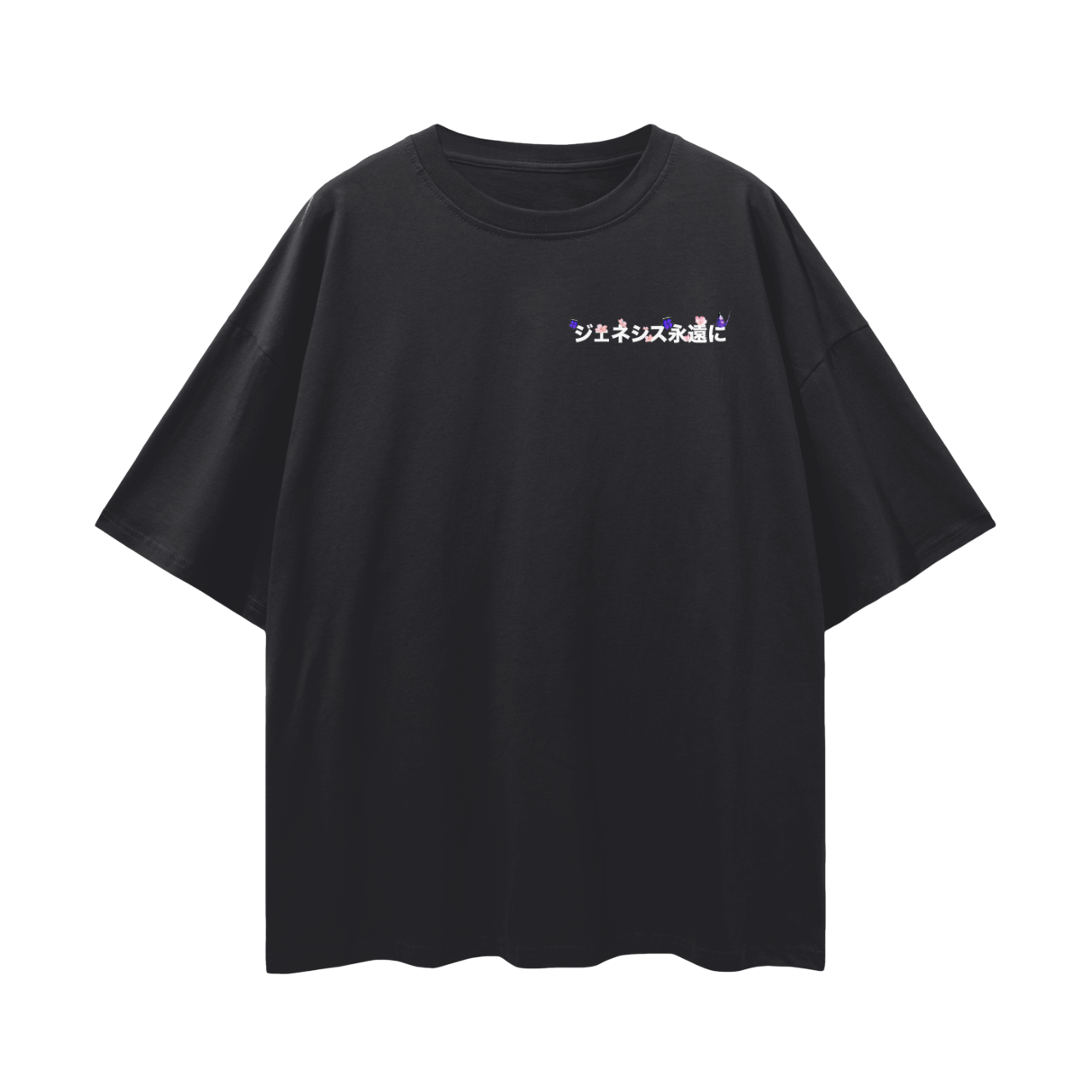 "GENESIS4EVER" BUTTERFLY KANJI OVERSIZED T-SHIRT (BLACK)